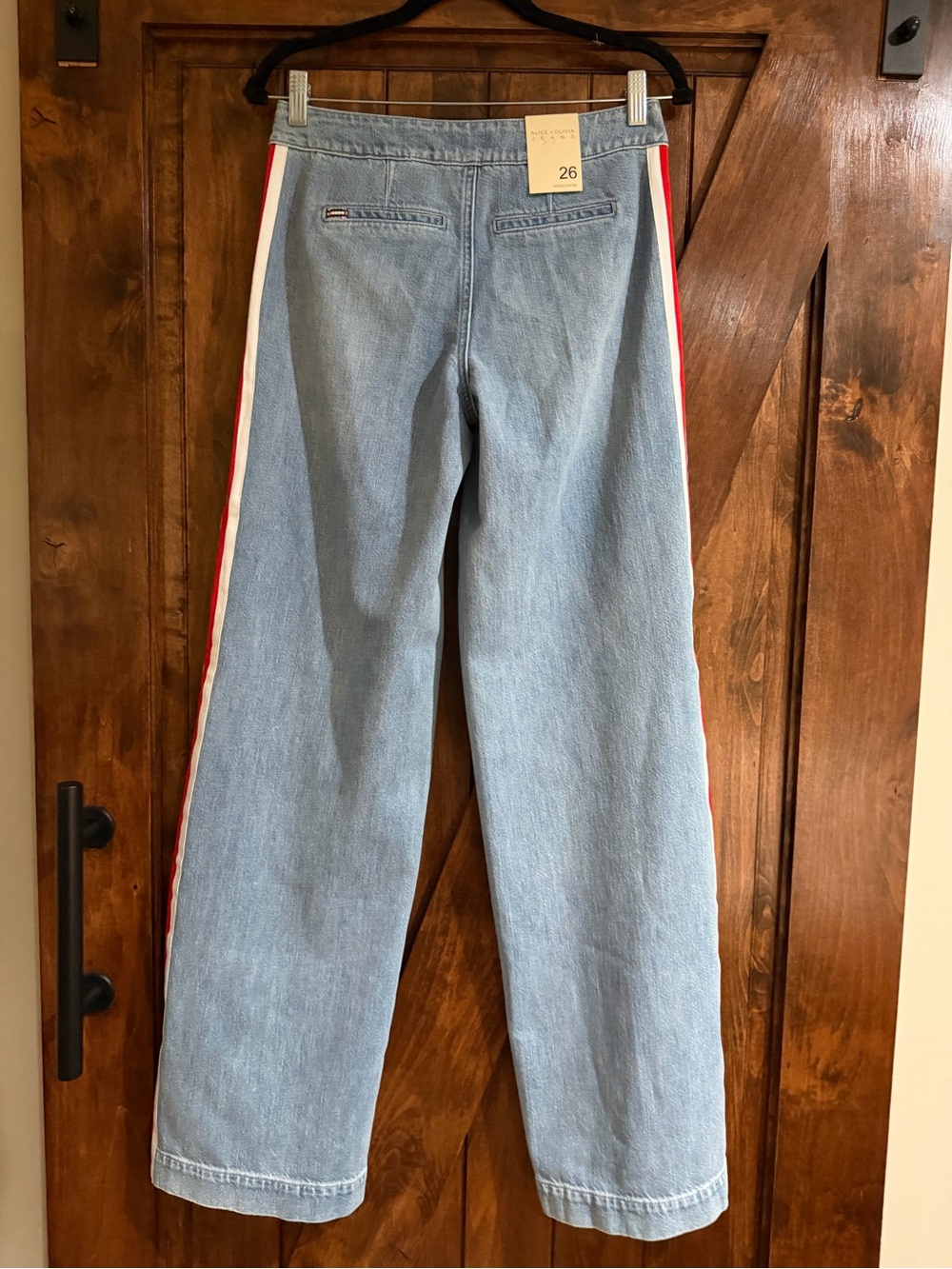 Alice + Olivia Xander Racing Stripe Jean - Picture 9 of 13